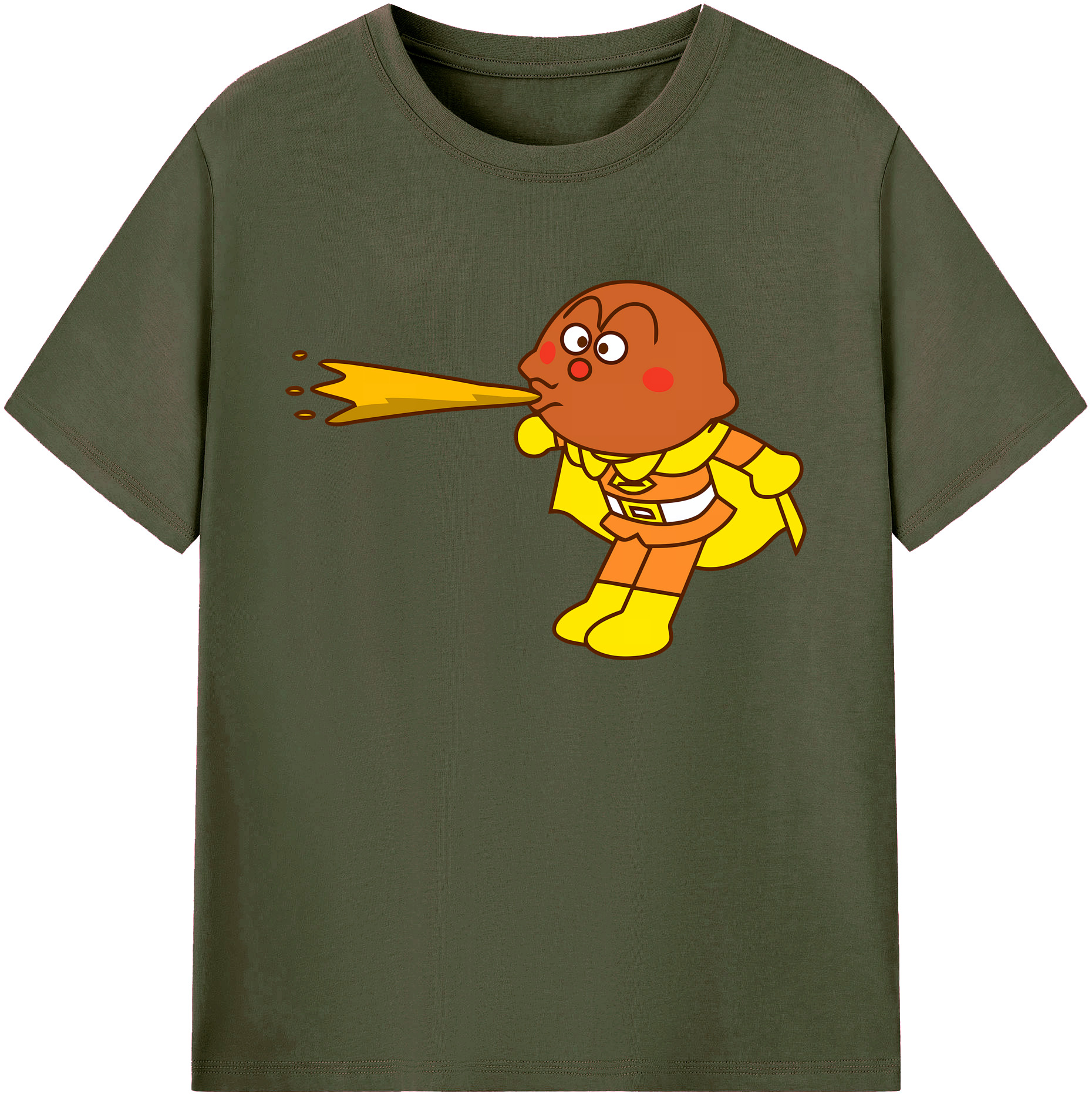 （画像用） アンパンマン Anpanman 綿100％ メンズ半袖Tシャツ｜肌触りやわらか＆通気性